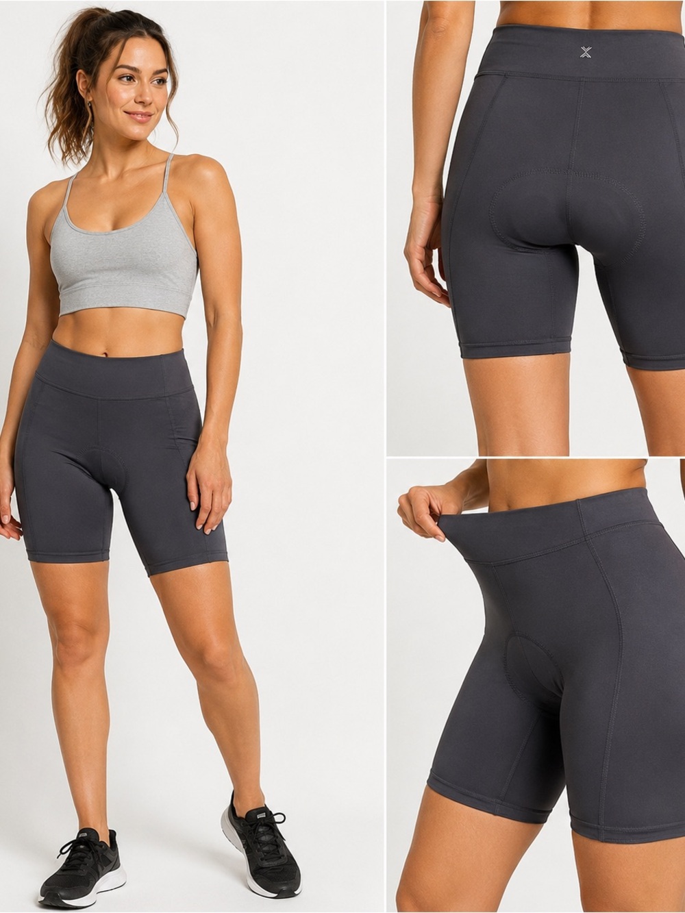 Xersion Bike Shorts Padded Women's Size L Anti Odor High Rise